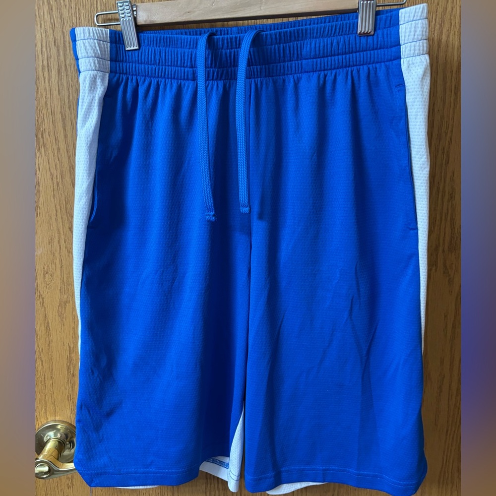 Tek Gear Blue and White Mens medium Athletic Shorts